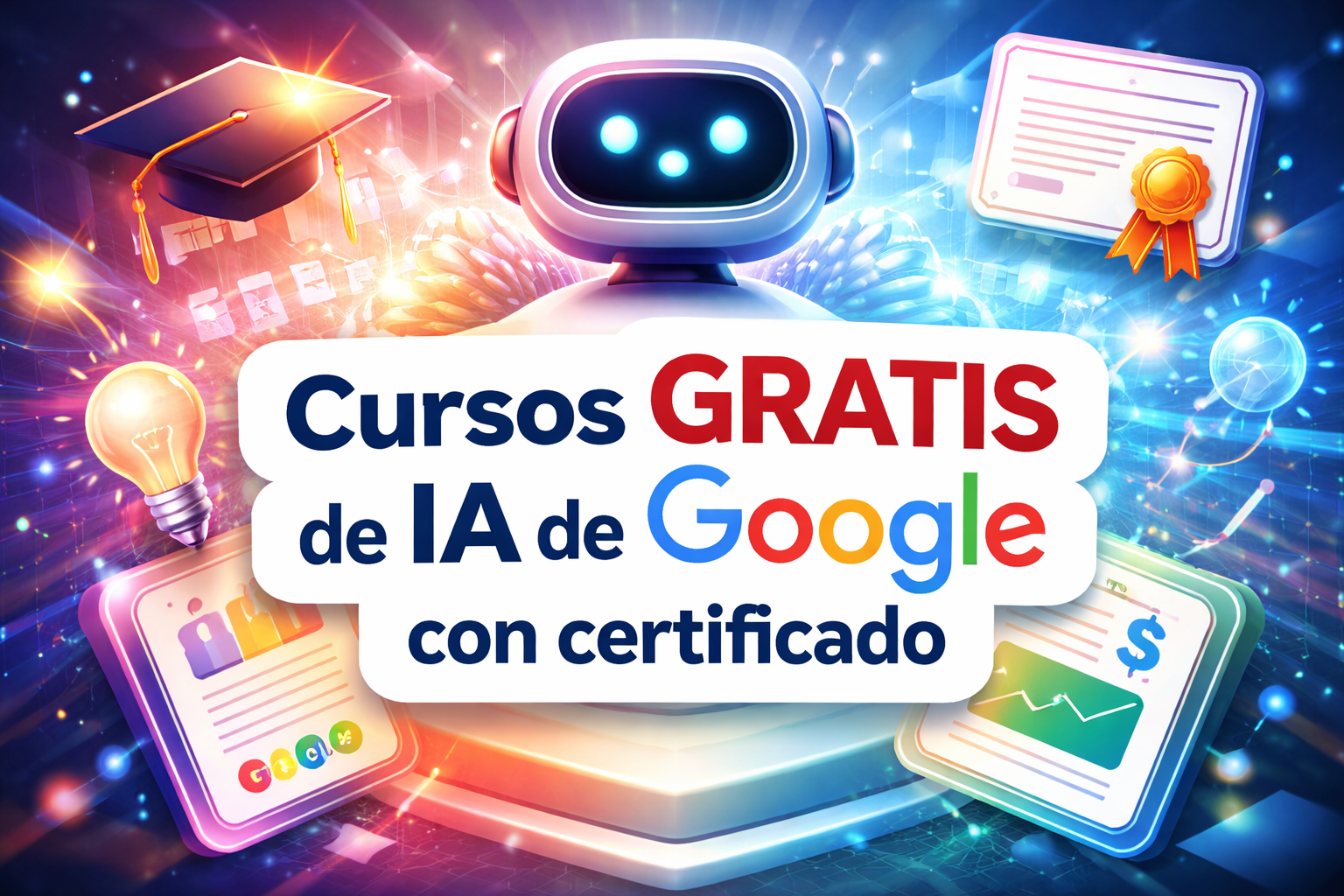 5 cursos GRATIS de IA de Google con certificado