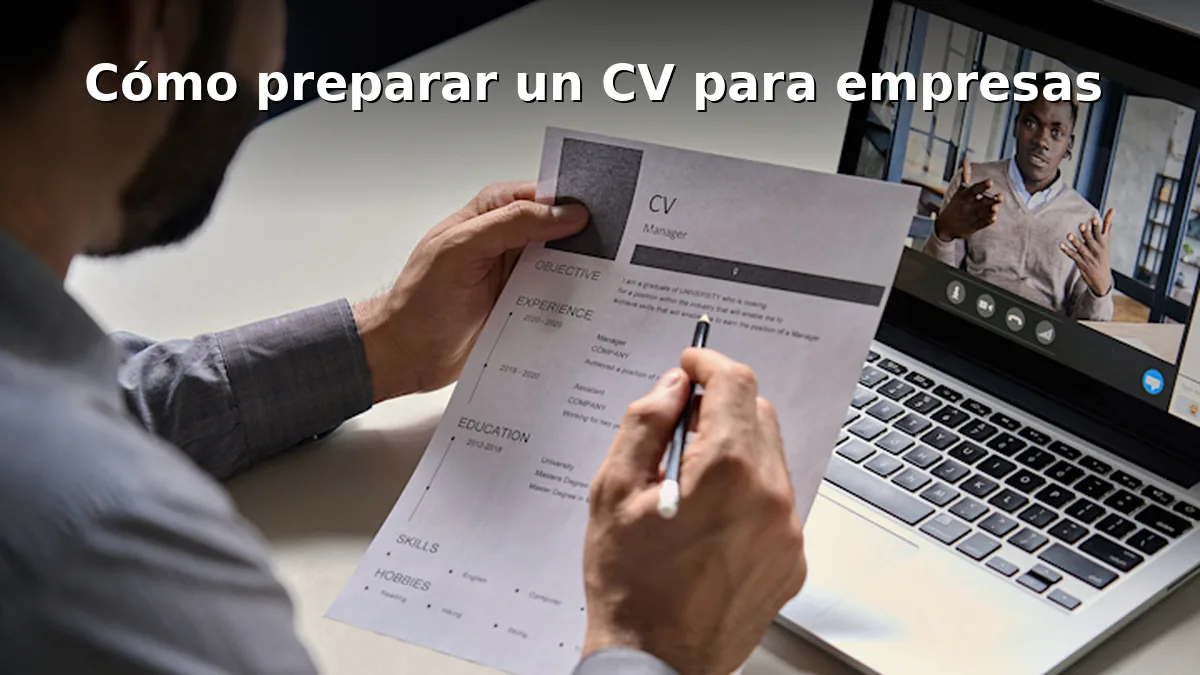 Cómo preparar un CV para empresas (ejemplo